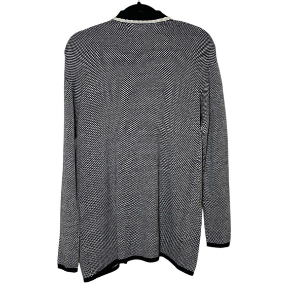 Banana Republic Sweater Cardigan Size Smalll Black White - Picture 11 of 12